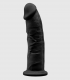 Dildo Realista de Doble Densidad Silexd Negro 15,5 cm